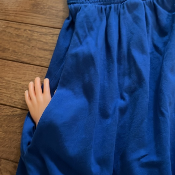 Old Navy Blue Sleeveless Smocked Sundress Medium Petite - Picture 11 of 16